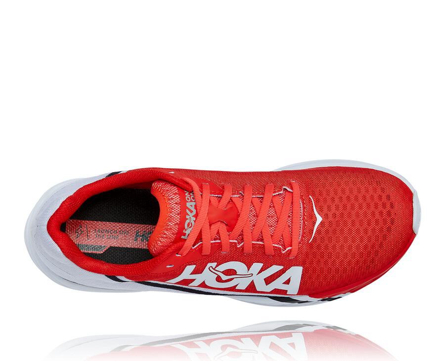 Tenis Hoka One One Feminino Vermelhas/Branco - Rocket X - 738-BIVAHD